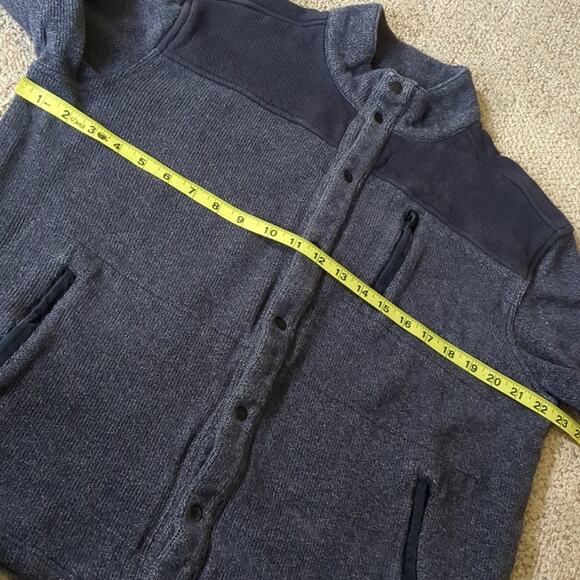 Johnston & Murphy Men's Brushed Full Snap Navy Jacket Large - Picture 4 of 9